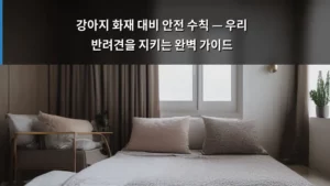 강아지 화재 대비 안전 수칙 — 우리 반려견을 지키는 완벽 가이드