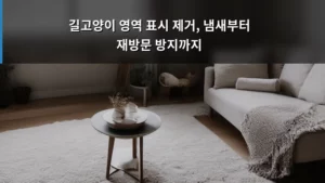 길고양이 영역 표시 제거, 냄새부터 재방문 방지까지