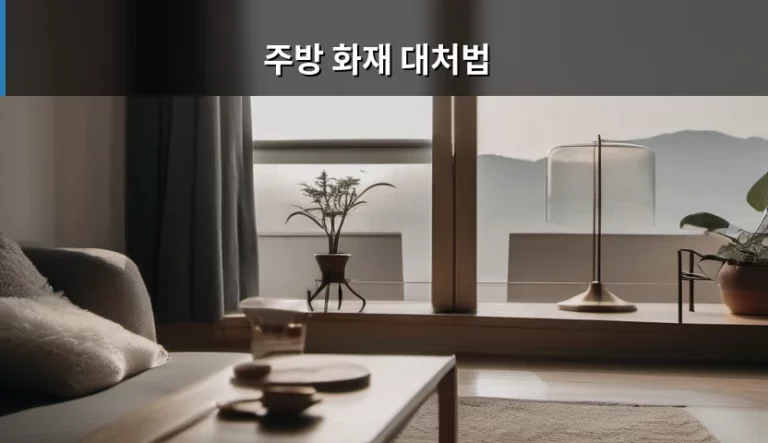 주방 화재 대처법 및 예방 가이드
