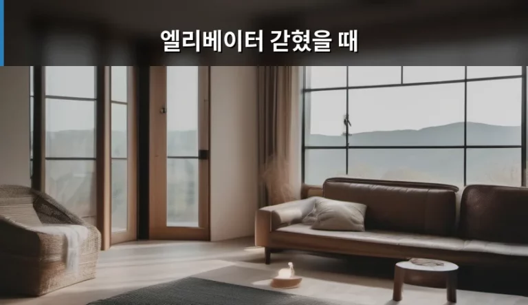 엘리베이터 갇혔을 때 대처 방법 및 행동 요령