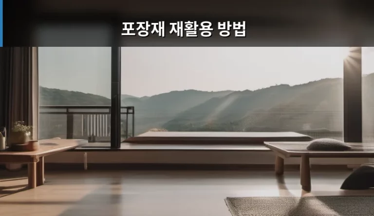 올바른 포장재 재활용 방법 및 분리배출 가이드