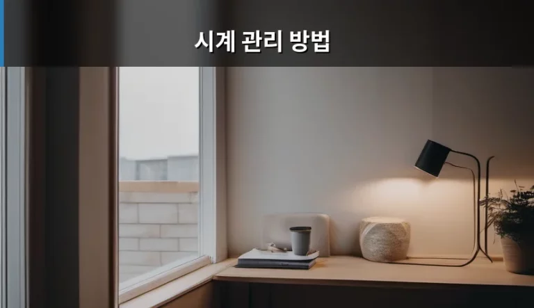 오래 쓰는 소중한 시계 관리 방법 가이드
