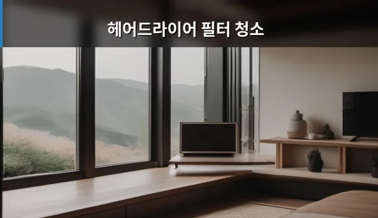 헤어드라이어 필터 청소 주기와 방법 정리