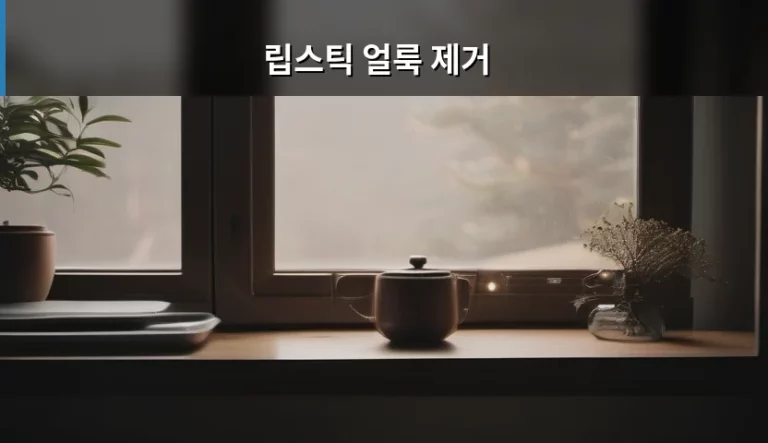 립스틱 얼룩 제거 방법과 옷감별 관리 팁