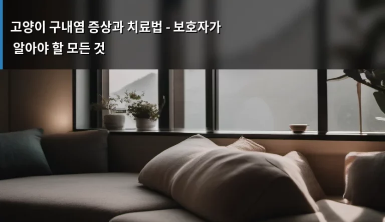 고양이 구내염 증상과 치료법 – 보호자가 알아야 할 모든 것