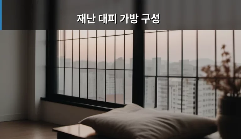 재난 대피 가방 구성 및 준비 가이드