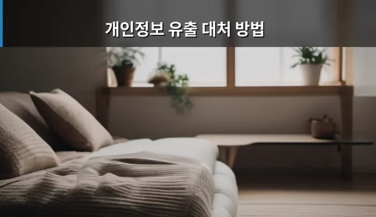 개인정보 유출 대처 방법 및 보안 수칙 가이드