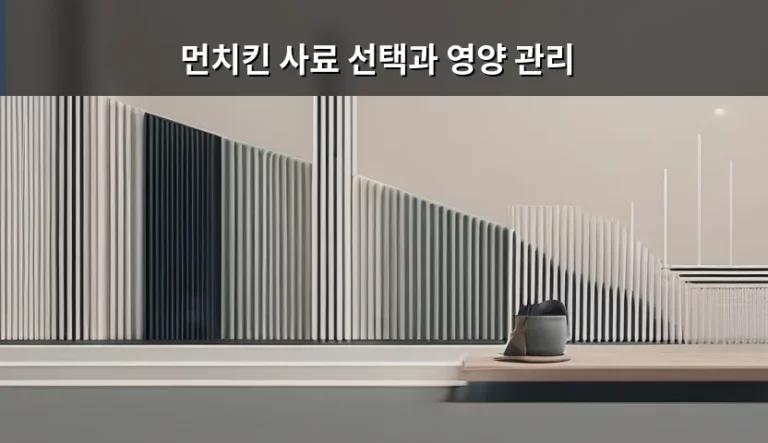 먼치킨 사료 선택과 영양 관리 가이드