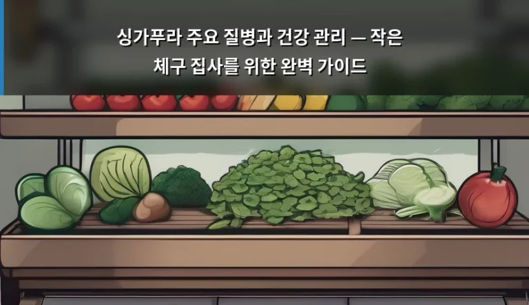 싱가푸라 주요 질병과 건강 관리 — 작은 체구 집사를 위한 완벽 가이드