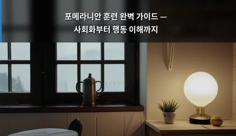 포메라니안 훈련 완벽 가이드 — 사회화부터 행동 이해까지