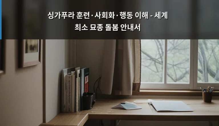 싱가푸라 훈련·사회화·행동 이해 – 세계 최소 묘종 돌봄 안내서