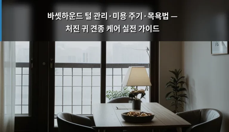 바셋하운드 털 관리·미용 주기·목욕법 — 처진 귀 견종 케어 실전 가이드