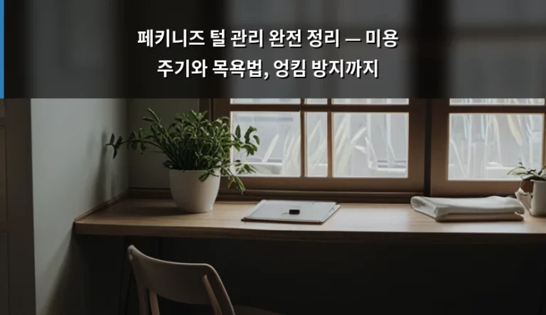 페키니즈 털 관리 완전 정리 — 미용 주기와 목욕법, 엉킴 방지까지
