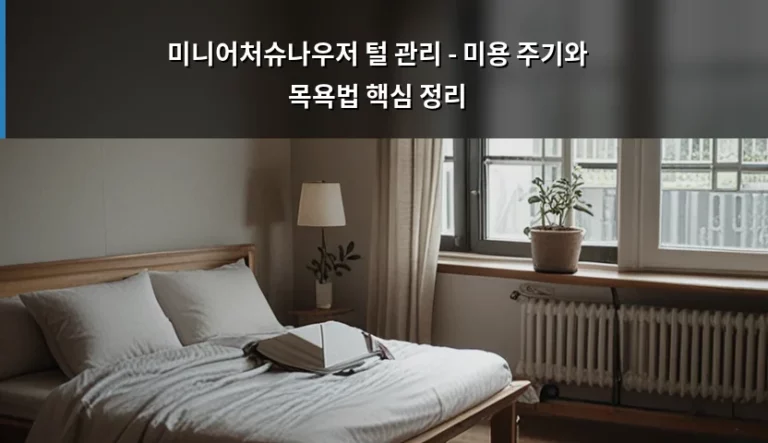 미니어처슈나우저 털 관리 – 미용 주기와 목욕법 핵심 정리