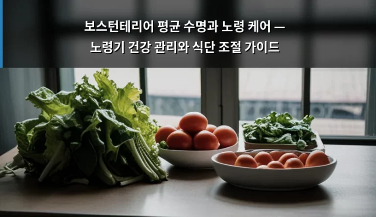 보스턴테리어 평균 수명과 노령 케어 — 노령기 건강 관리와 식단 조절 가이드