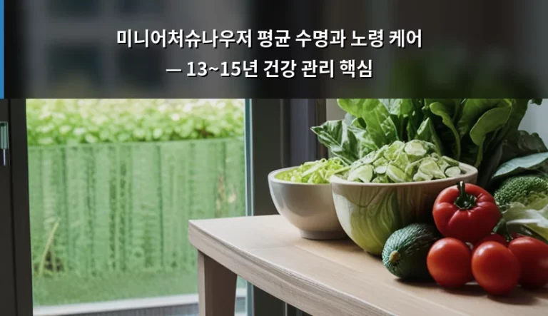 미니어처슈나우저 평균 수명과 노령 케어 — 13~15년 건강 관리 핵심