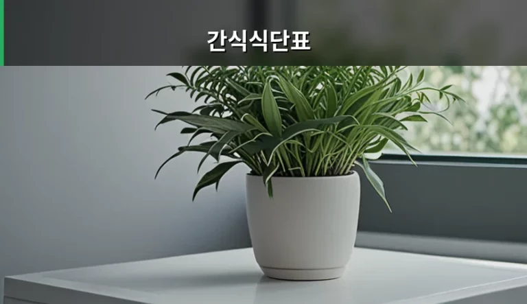건강한 습관을 만드는 간식식단표 작성법과 관리 팁