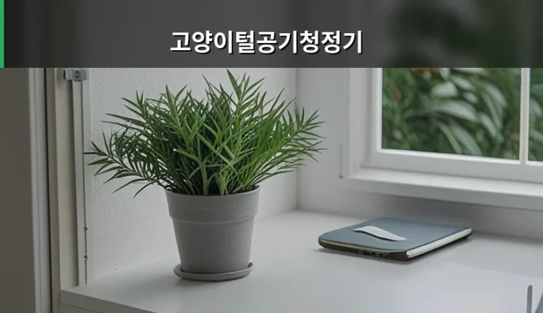 고양이털공기청정기 선택 기준과 효율적인 관리 방법