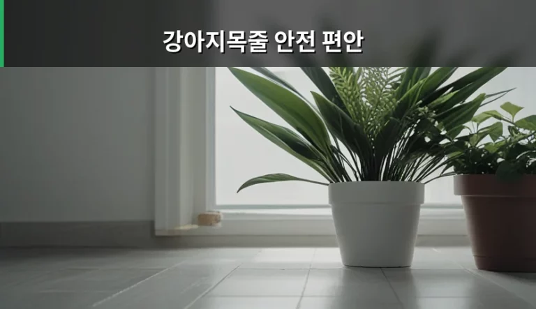 강아지목줄 안전 편안 선택 기준과 올바른 사용법