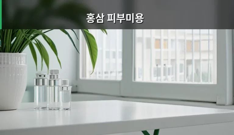 홍삼 피부미용 성분 분석과 올바른 활용 방법