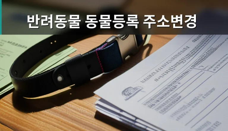 이사 후 반려동물 동물등록 주소변경 시 확인해야 할 5가지